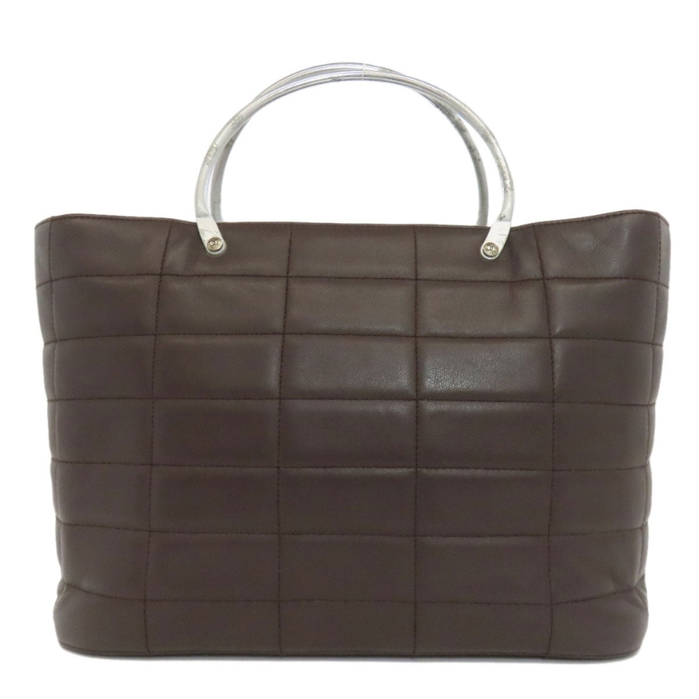 CHANEL East West Handbag Calfskin Chocolate